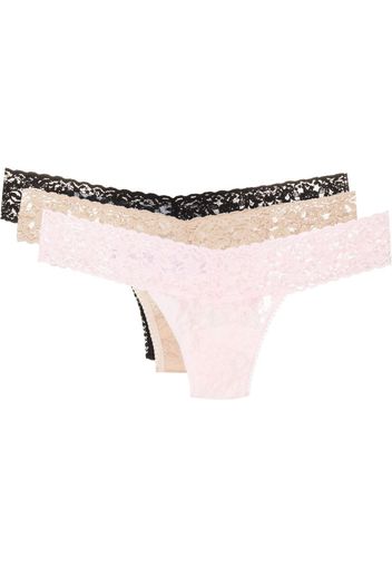 Hanky Panky Set di 3 perizoma - Rosa