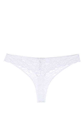 Hanro Moments floral-lace thong - Bianco