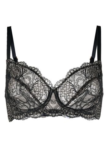 Hanro lace detail underwire bra - Nero