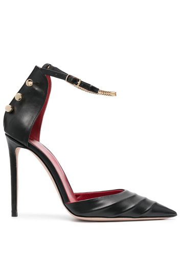 HARDOT chain-detail pointed-toe pumps - Nero