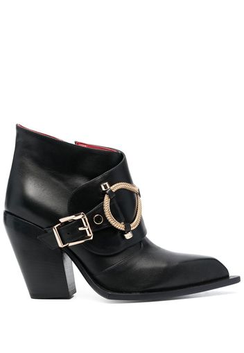 HARDOT chain-link trim ankle boots - Nero