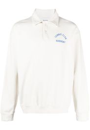 Harmony Paris logo-print cotton polo shirt - Toni neutri