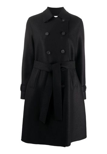 double-breasted midi coat