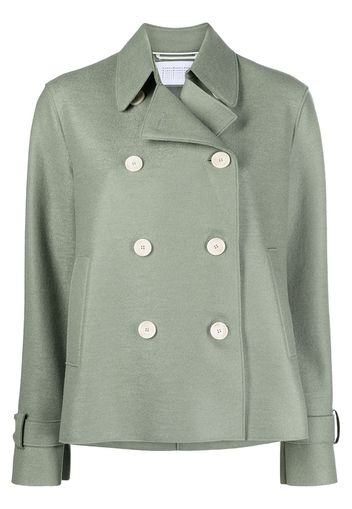 Harris Wharf London cropped wool trench - Verde