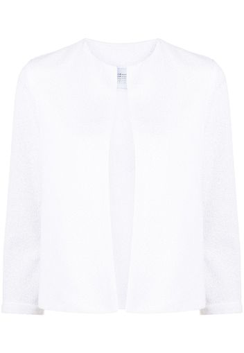 Harris Wharf London round-neck cropped jacket - Bianco