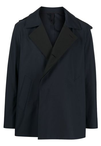 Harris Wharf London Cappotto monopetto bicolore - Blu