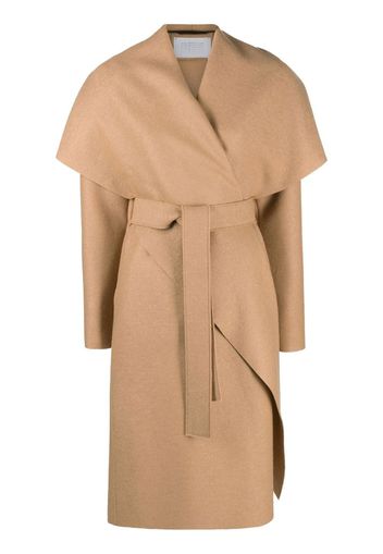 Harris Wharf London belted wrap coat - Toni neutri