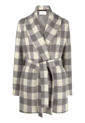 Harris Wharf London vichy check belted coat - Grigio