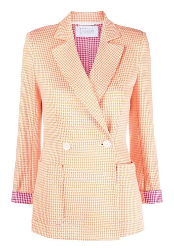 Harris Wharf London houndstooth-pattern double-breasted blazer - Arancione