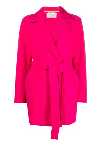 Harris Wharf London tied-waist spread-collar coat - Rosa