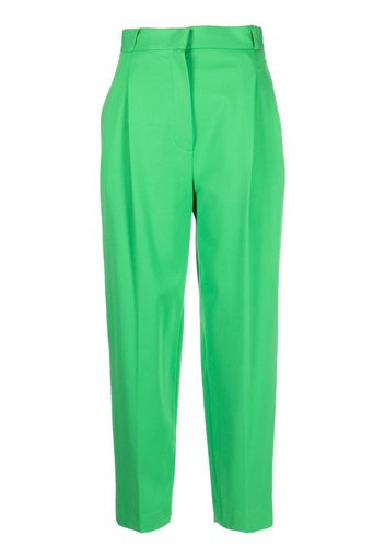 Harris Wharf London pleat-detailing tapered-leg trousers - Verde