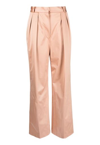 Harris Wharf London pleat-detail high-waisted wide-leg trousers - Toni neutri