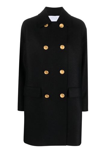 Harris Wharf London Mac virgin wool double-breasted coat - Nero