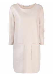 Harris Wharf London round neck long-sleeved dress - Toni neutri