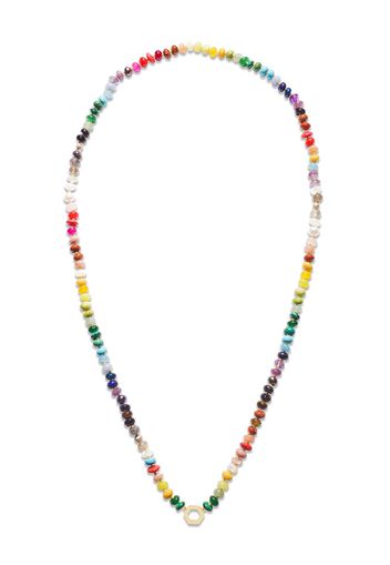 Harwell Godfrey 18kt yellow gold rainbow gemstone beaded necklace - Multicolore