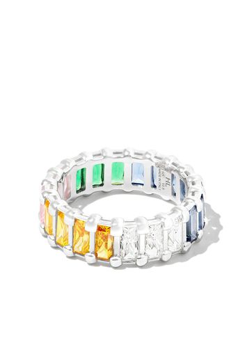 Hatton Labs crystal-embellished eternity ring - Argento