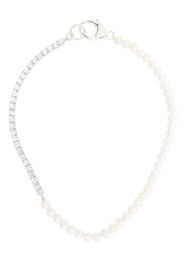 Hatton Labs sterling silver pearl tennis necklace - Argento