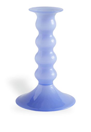 HAY medium Wavy curve-edge body candle holder - Blu