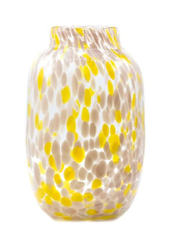 HAY paint-splatter glass vase (30cm) - Giallo