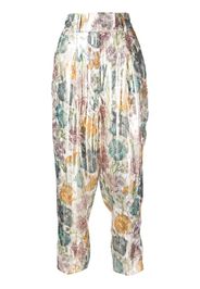 Hayley Menzies Shimmering Bonita Silk Jacquard Tailored Trousers - Multicolore