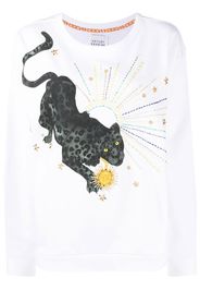 Hayley Menzies Prowling Panther embellished sweatshirt - Bianco