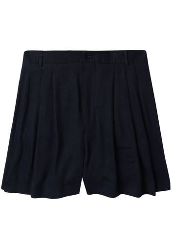 Hed Mayner pleated above-knee length shorts - Blu