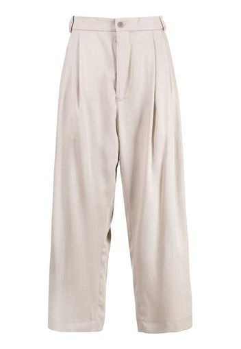 Hed Mayner pleated straight-leg trousers - Grigio