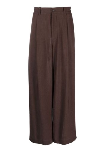 Hed Mayner elongated tailored piqué trousers - Marrone