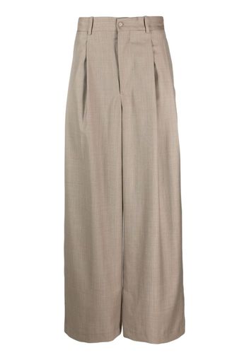 Hed Mayner elongated tailored wool trousers - Toni neutri