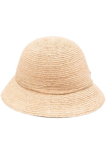 Helen Kaminski bow-detailing raffia sun hat - Toni neutri