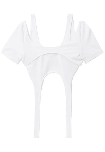 HELIOT EMIL Arid Harness layered top - Bianco