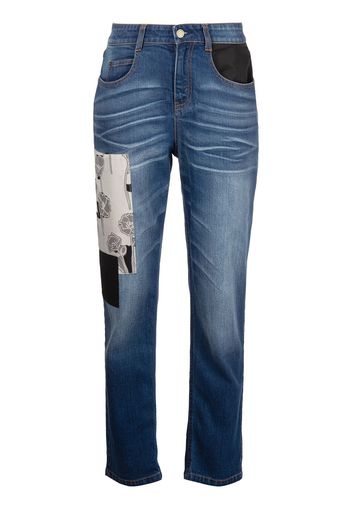 Hellessy patchwork cropped jeans - Blu