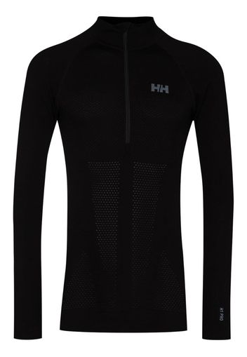 black H1 Pro Lifa seamless half-zip sweater