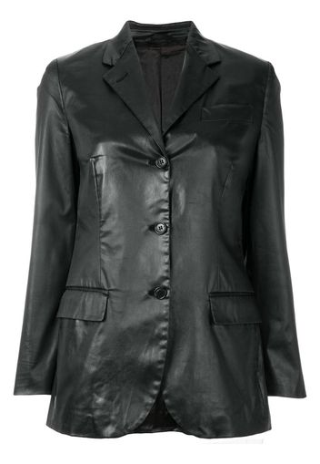 notched lapel buttoned jacket
