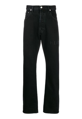 high-rise straight leg jeans