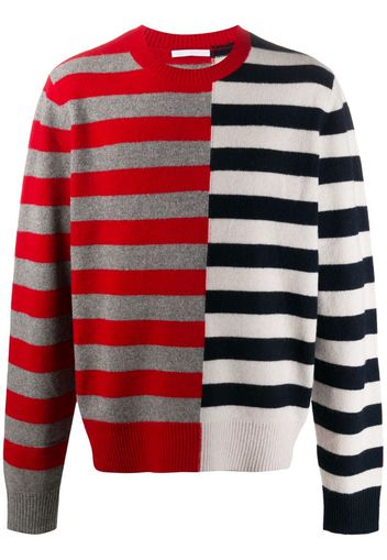 colour-block striped jumper