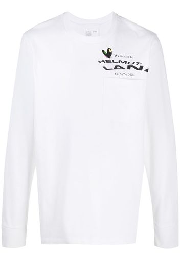 logo print long sleeve top