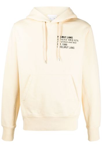 Helmut Lang logo-print cotton hoodie - Toni neutri