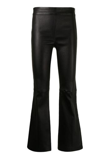 Helmut Lang flared leather trousers - Nero