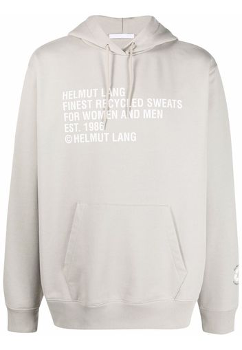 Helmut Lang logo drawstring hoodie - Toni neutri