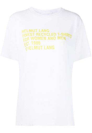 Helmut Lang T-shirt Recycleed con stampa - Bianco