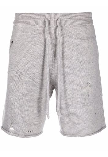 Helmut Lang Shorts running con effetto vissuto - Grigio