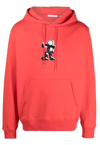 Helmut Lang Figure print hoodie - Rosso