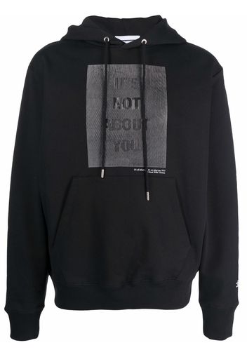 Helmut Lang x Hank Willis slogan-print hoodie - Nero