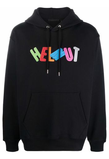 Helmut Lang 3D logo-print hoodie - Nero