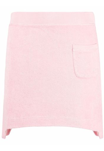 Helmut Lang asymmetric towelling mini skirt - Rosa