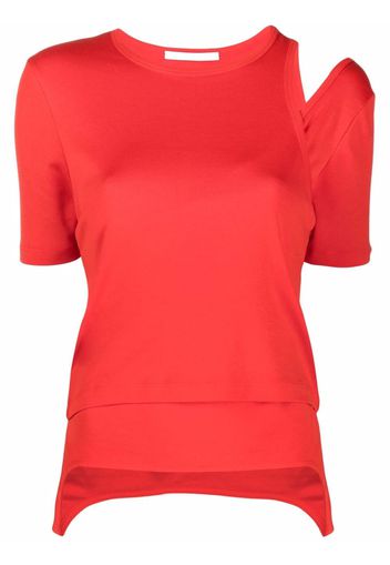 Helmut Lang T-shirt a strati - Rosso