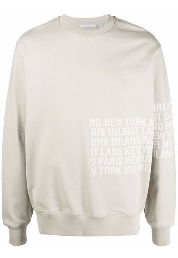 Helmut Lang Box logo-print crew-neck sweatshirt - Toni neutri