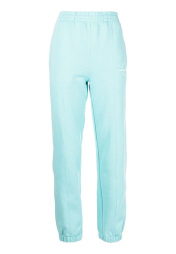 Helmut Lang logo-embroidered cotton track pants - Blu