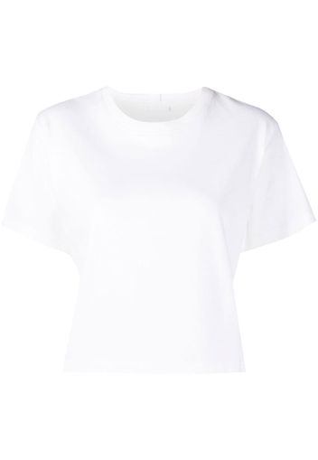 Helmut Lang cropped embossed-logo T-shirt - Bianco